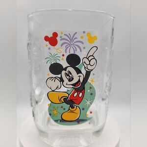 2000 Millennium Walt Disney World McDonald Glass Cup Mickey Mouse